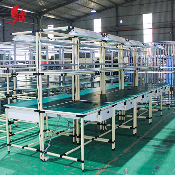 Bàn thao tác lắp ráp có hộc ngăn kép tiện lợi 